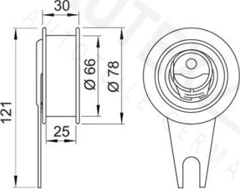 Autex 641104 - Натяжний ролик, ремінь ГРМ autozip.com.ua