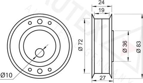 Autex 641105 - Натяжний ролик, ремінь ГРМ autozip.com.ua