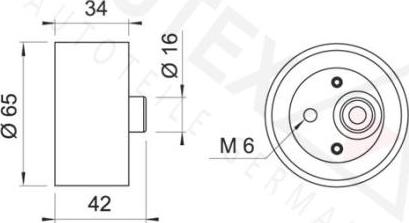 Autex 641111 - Натяжний ролик, ремінь ГРМ autozip.com.ua