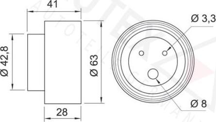 Autex 641120 - Натяжний ролик, ремінь ГРМ autozip.com.ua