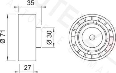 Autex 641122 - Паразитний / Провідний ролик, зубчастий ремінь autozip.com.ua