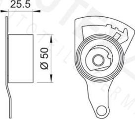 Autex 641804 - Натяжна ролик, ремінь ГРМ autozip.com.ua