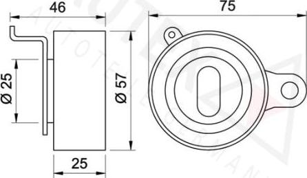 Autex 641805 - Натяжний ролик, ремінь ГРМ autozip.com.ua
