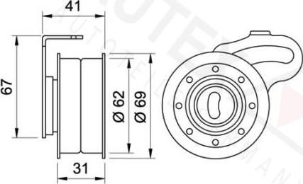 Autex 641808 - Натяжний ролик, ремінь ГРМ autozip.com.ua