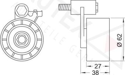 Autex 641802 - Натяжний ролик, ремінь ГРМ autozip.com.ua