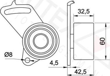 Autex 641816 - Натяжний ролик, ремінь ГРМ autozip.com.ua