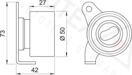 Autex 641810 - Натяжний ролик, ремінь ГРМ autozip.com.ua