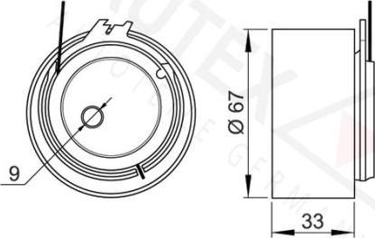 Autex 641831 - Натяжний ролик, ремінь ГРМ autozip.com.ua