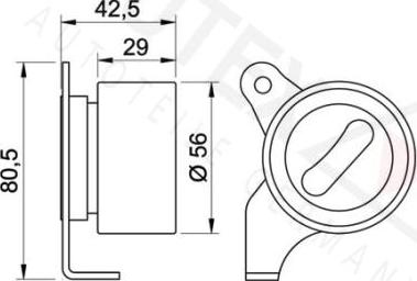 Autex 641822 - Натяжна ролик, ремінь ГРМ autozip.com.ua