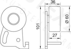 Autex 641357 - Натяжний ролик, ремінь ГРМ autozip.com.ua