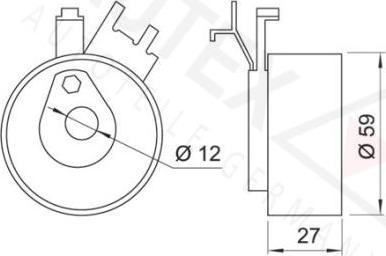 Autex 641304 - Натяжний ролик, ремінь ГРМ autozip.com.ua