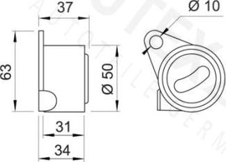 Autex 641319 - Натяжна ролик, ремінь ГРМ autozip.com.ua