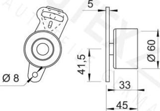 Autex 641314 - Натяжний ролик, ремінь ГРМ autozip.com.ua