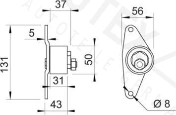 Autex 641312 - Натяжний ролик, ремінь ГРМ autozip.com.ua