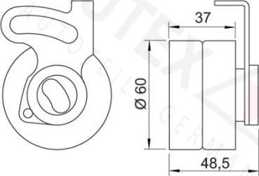 Autex 641384 - Натяжний ролик, ремінь ГРМ autozip.com.ua