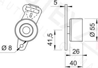 Autex 641320 - Натяжний ролик, ремінь ГРМ autozip.com.ua