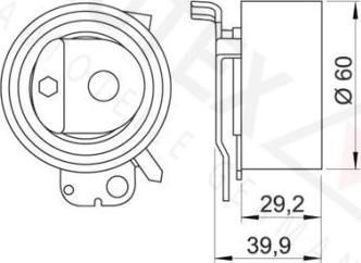Autex 641376 - Натяжний ролик, ремінь ГРМ autozip.com.ua