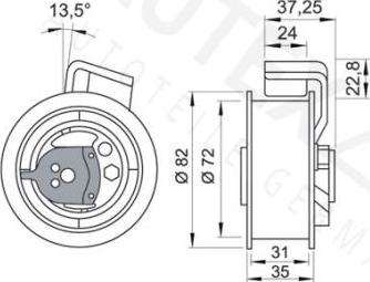 Autex 641269 - Натяжний ролик, ремінь ГРМ autozip.com.ua
