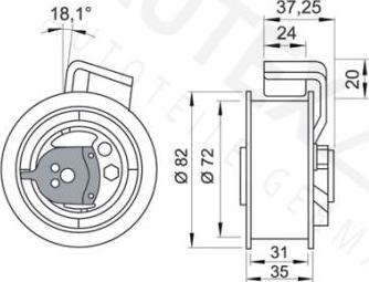 Autex 641264 - Натяжний ролик, ремінь ГРМ autozip.com.ua