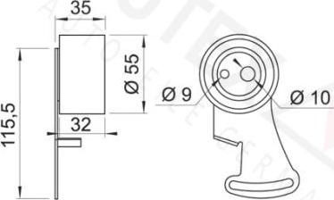 Autex 641209 - Натяжний ролик, ремінь ГРМ autozip.com.ua