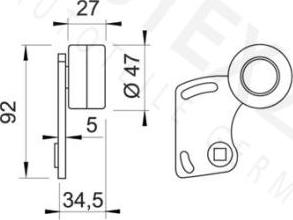 Autex 641208 - Натяжний ролик, ремінь ГРМ autozip.com.ua