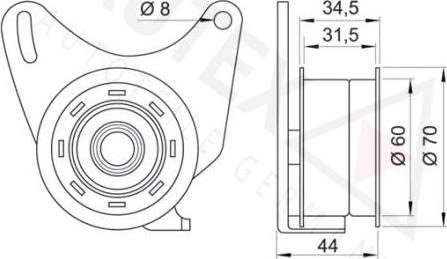 Autex 641203 - Натяжний ролик, ремінь ГРМ autozip.com.ua