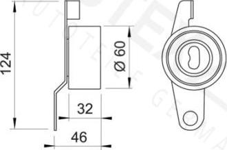 Autex 641214 - Натяжна ролик, ремінь ГРМ autozip.com.ua