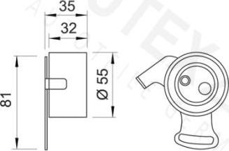 Autex 641210 - Натяжна ролик, ремінь ГРМ autozip.com.ua