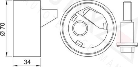 Autex 641225 - Натяжний ролик, ремінь ГРМ autozip.com.ua