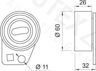 Autex 641221 - Натяжна ролик, ремінь ГРМ autozip.com.ua