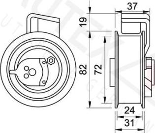 Autex 641271 - Натяжна ролик, ремінь ГРМ autozip.com.ua