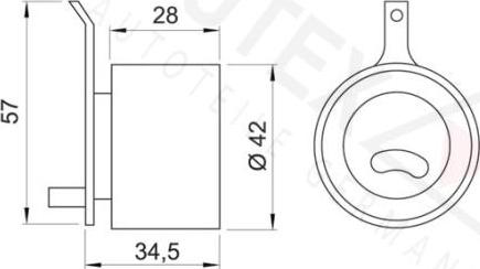 Autex 641278 - Натяжна ролик, ремінь ГРМ autozip.com.ua