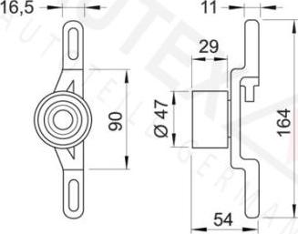 Autex 641790 - Натяжний ролик, ремінь ГРМ autozip.com.ua