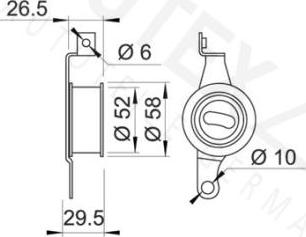 Autex 641792 - Натяжний ролик, ремінь ГРМ autozip.com.ua
