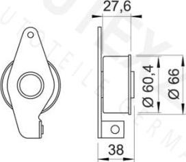 Autex 641797 - Натяжний ролик, ремінь ГРМ autozip.com.ua