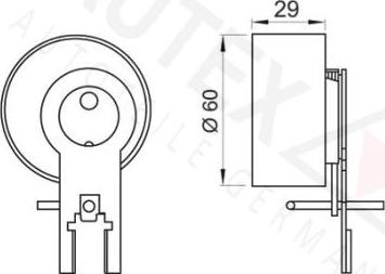 Autex 641745 - Натяжний ролик, ремінь ГРМ autozip.com.ua