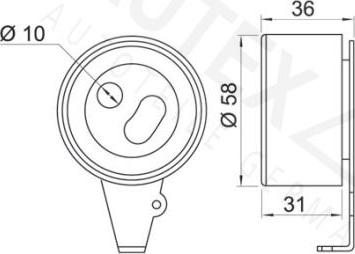 Autex 641750 - Натяжний ролик, ремінь ГРМ autozip.com.ua