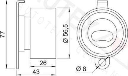 Autex 641706 - Натяжний ролик, ремінь ГРМ autozip.com.ua