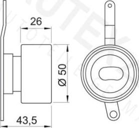 Autex 641707 - Натяжна ролик, ремінь ГРМ autozip.com.ua