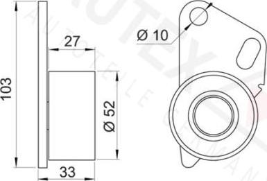 Autex 641716 - Натяжний ролик, ремінь ГРМ autozip.com.ua