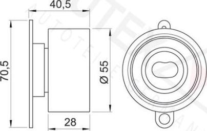Autex 641712 - Натяжний ролик, ремінь ГРМ autozip.com.ua