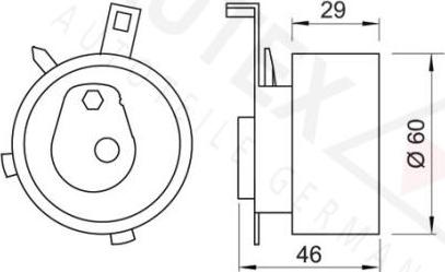 Autex 641776 - Натяжний ролик, ремінь ГРМ autozip.com.ua