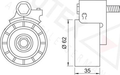 Autex 642005 - Натяжна ролик, ремінь ГРМ autozip.com.ua