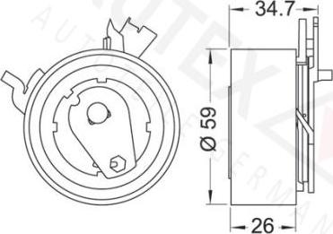 Autex 642037 - Натяжна ролик, ремінь ГРМ autozip.com.ua