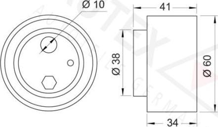 Autex 642070 - Натяжний ролик, ремінь ГРМ autozip.com.ua