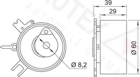 Autex 642078 - Натяжний ролик, ремінь ГРМ autozip.com.ua
