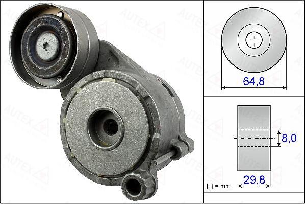 Autex 654966 - Натягувач ременя, клинові зуб. autozip.com.ua