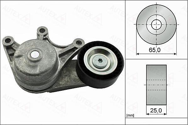 Autex 654971 - Натягувач ременя, клинові зуб. autozip.com.ua