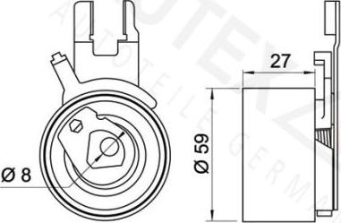 Autex 654086 - Натяжний ролик, ремінь ГРМ autozip.com.ua