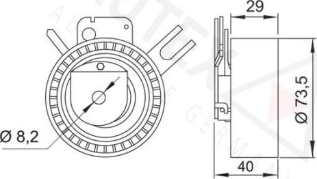 Autex 654104 - Натяжна ролик, ремінь ГРМ autozip.com.ua